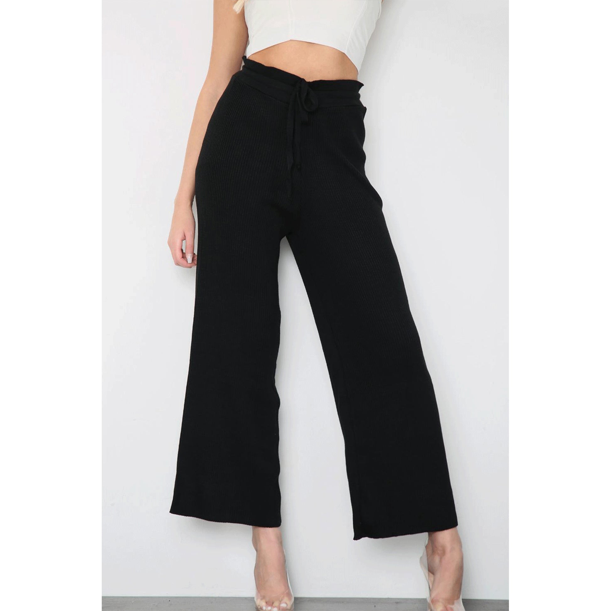 Mia High Waisted Wide Leg Palazzo Pants