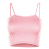 Carrieanne Strappy Cami Basic Jersey Crop Top