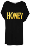 Julia Honey Printed Oversized Batwing Sleeve T Shirt