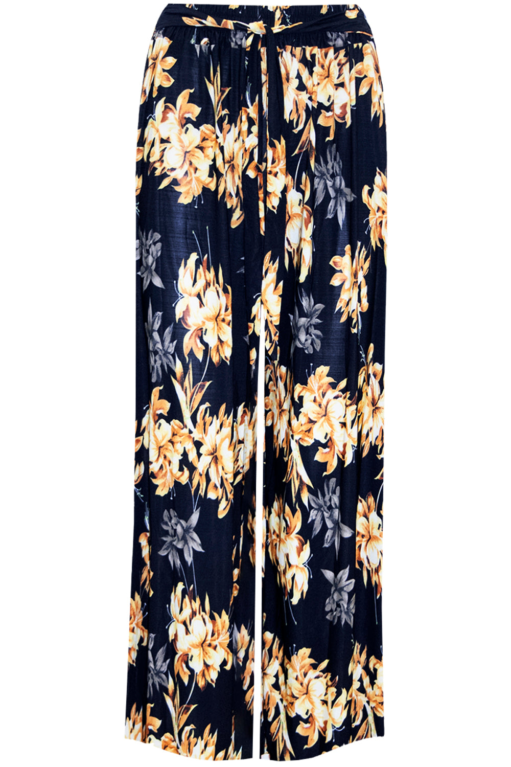 Lily Floral Print Wide Leg 3/4 Palazzo Pants