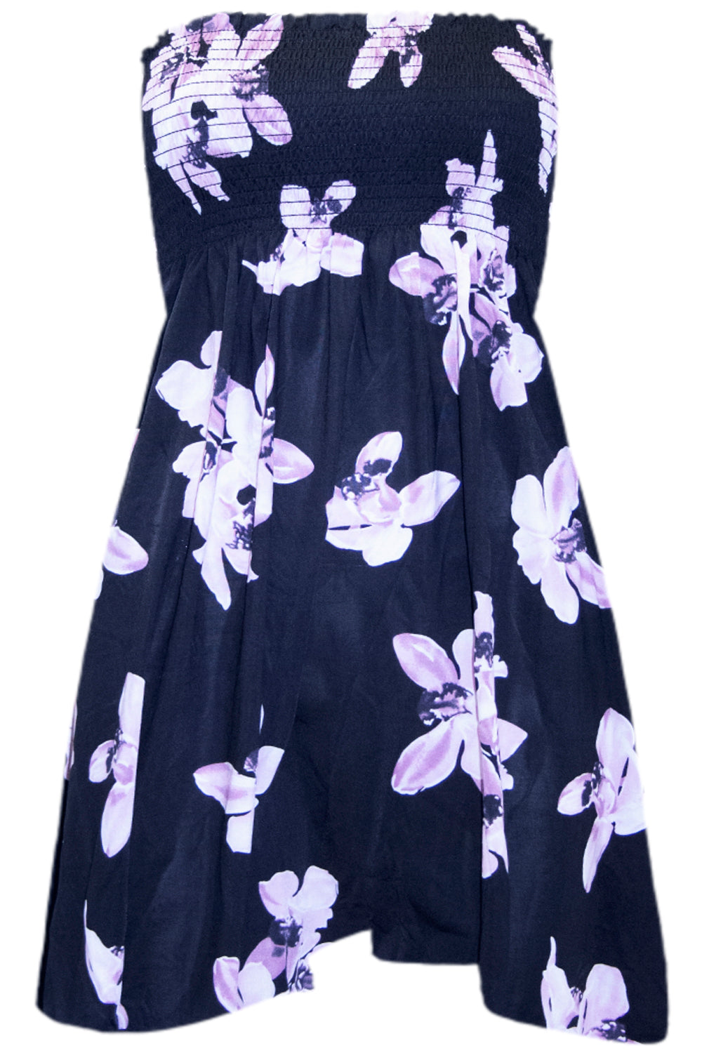 Sheered Bardot Red Floral Mini Swing Dress