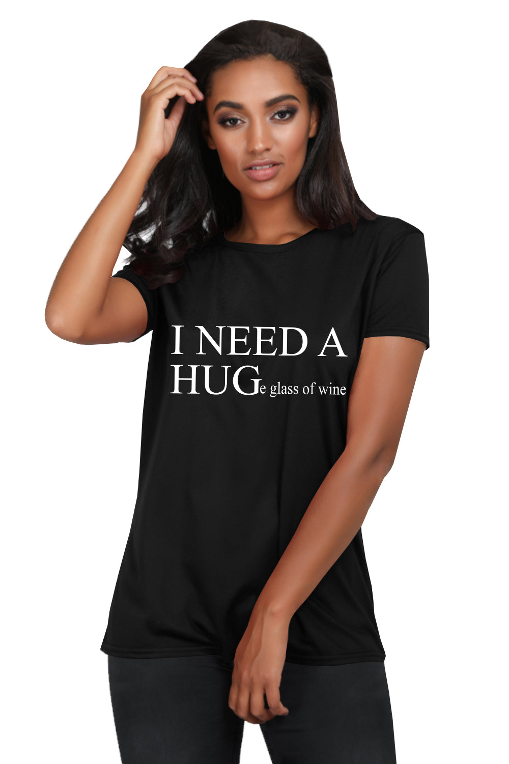 Gemma I NEED A HUG Basic Baggy T Shirt