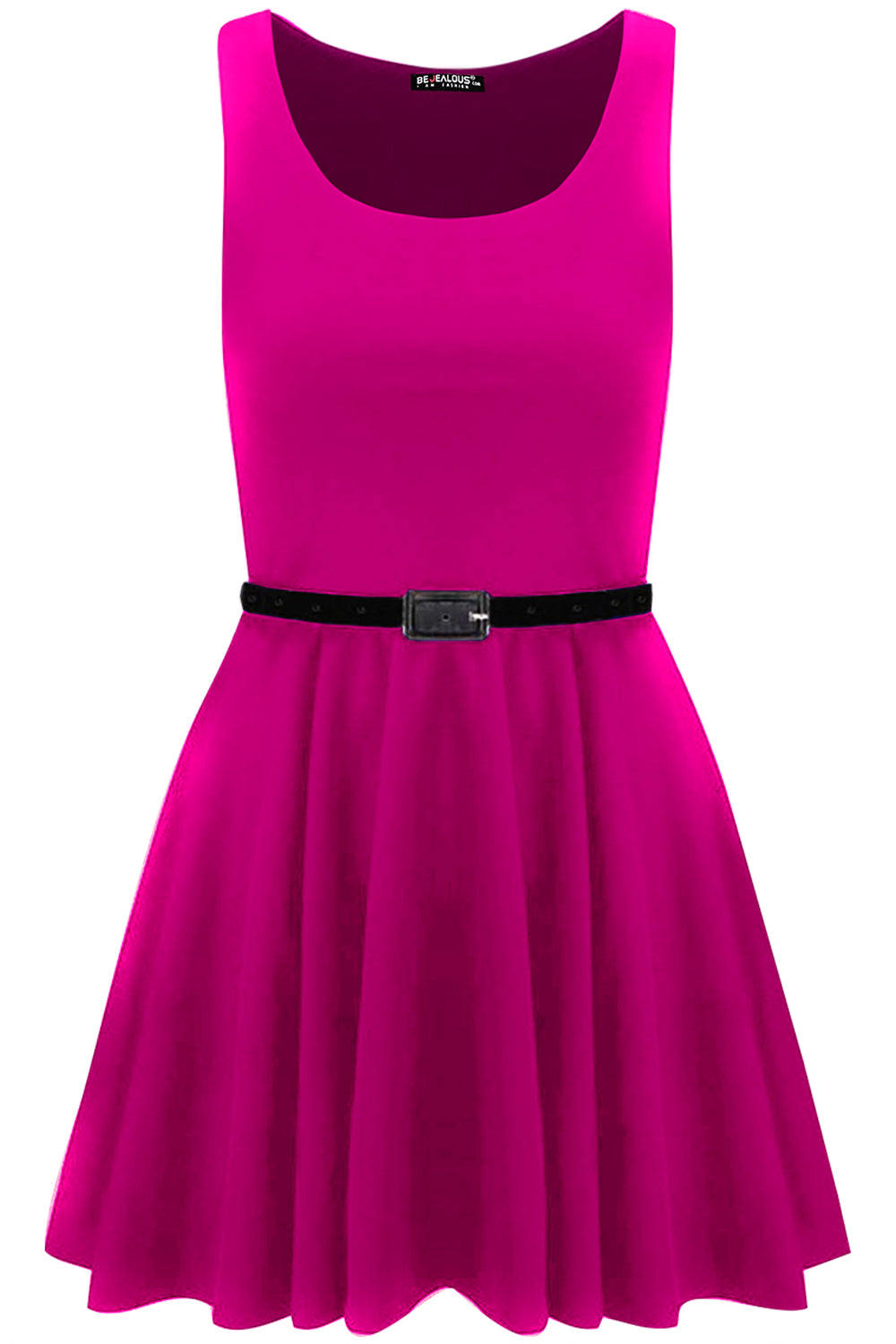 Lily Belted Sleeveless Franki Skater Dress