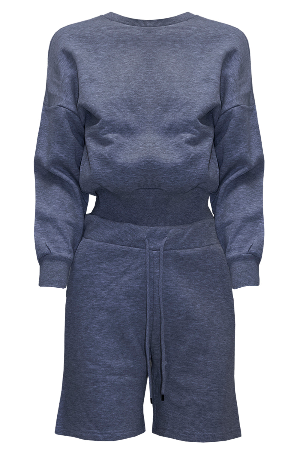 Leah Fleece Shorts Baggy 2 Pcs Sweatshirt Sets