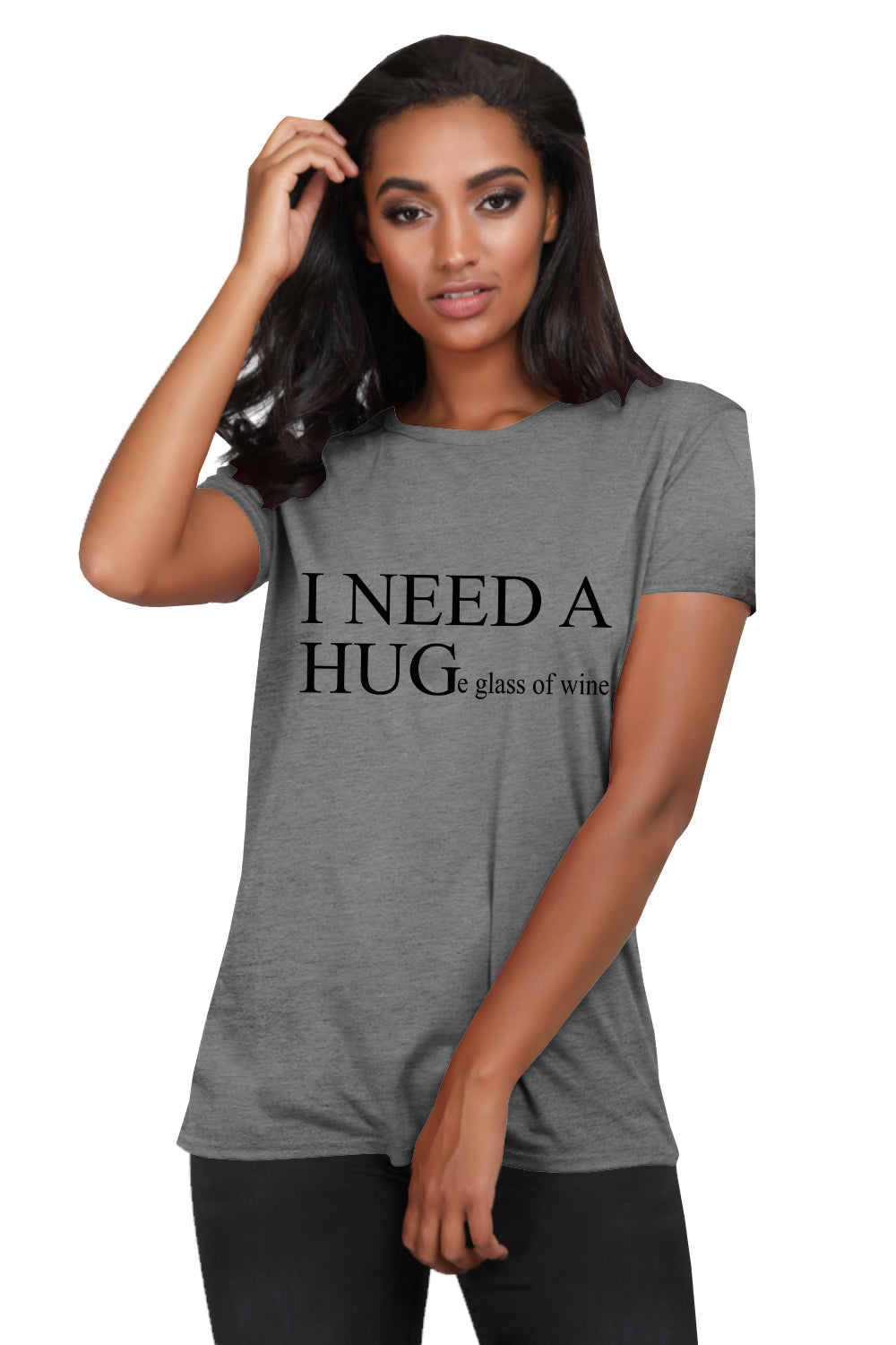 Gemma I NEED A HUG Basic Baggy T Shirt