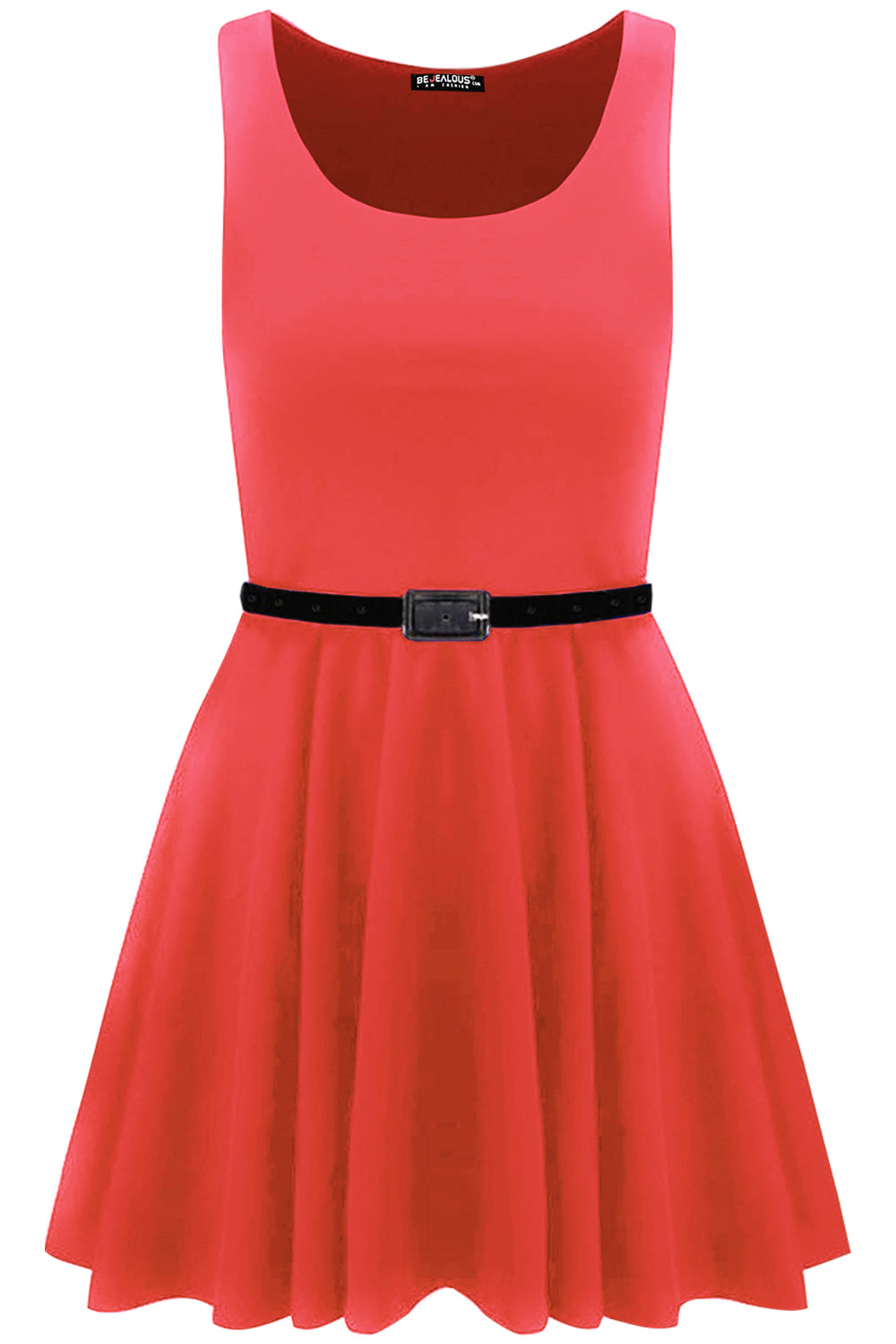 Lily Belted Sleeveless Franki Skater Dress