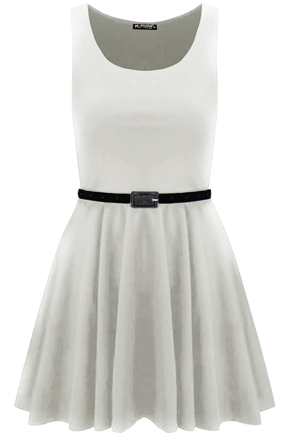 Lily Belted Sleeveless Franki Skater Dress