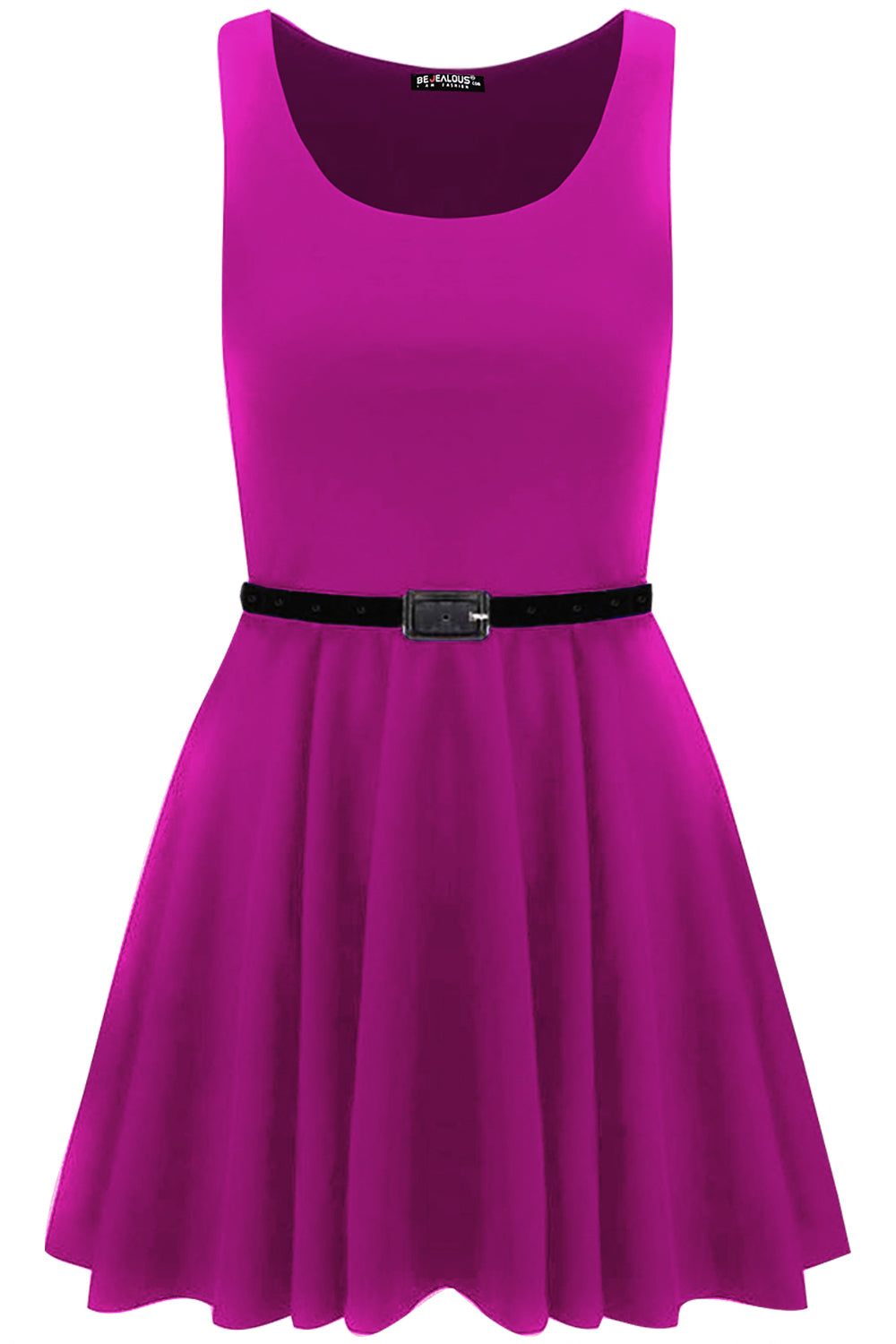 Lily Belted Sleeveless Franki Skater Dress