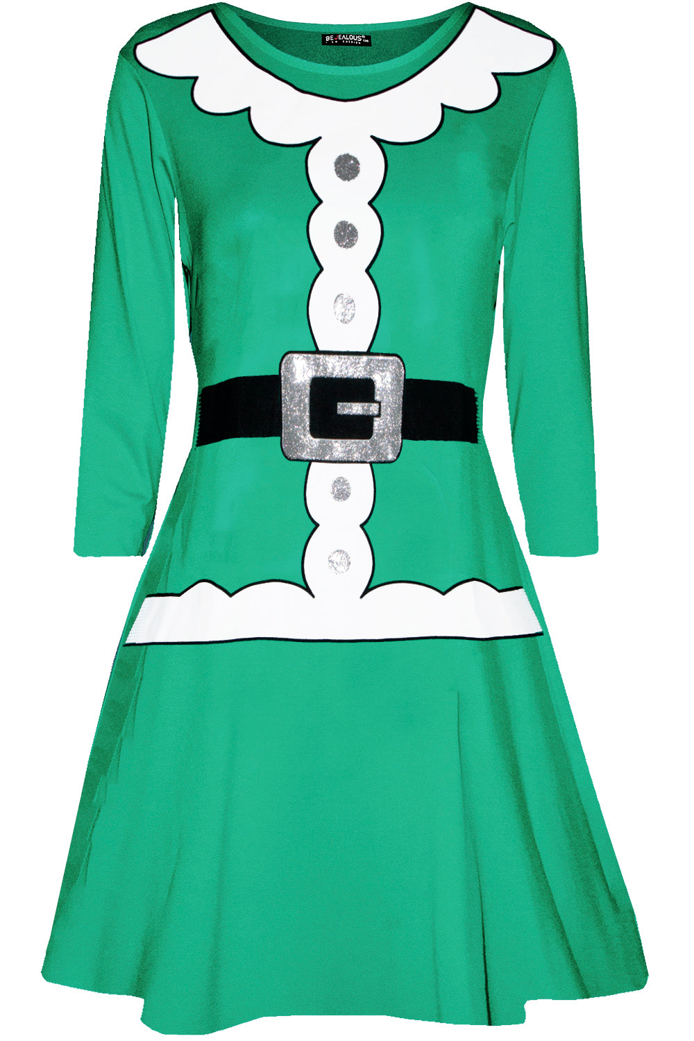 Long Sleeve Mrs Clause Christmas Dress - bejealous-com