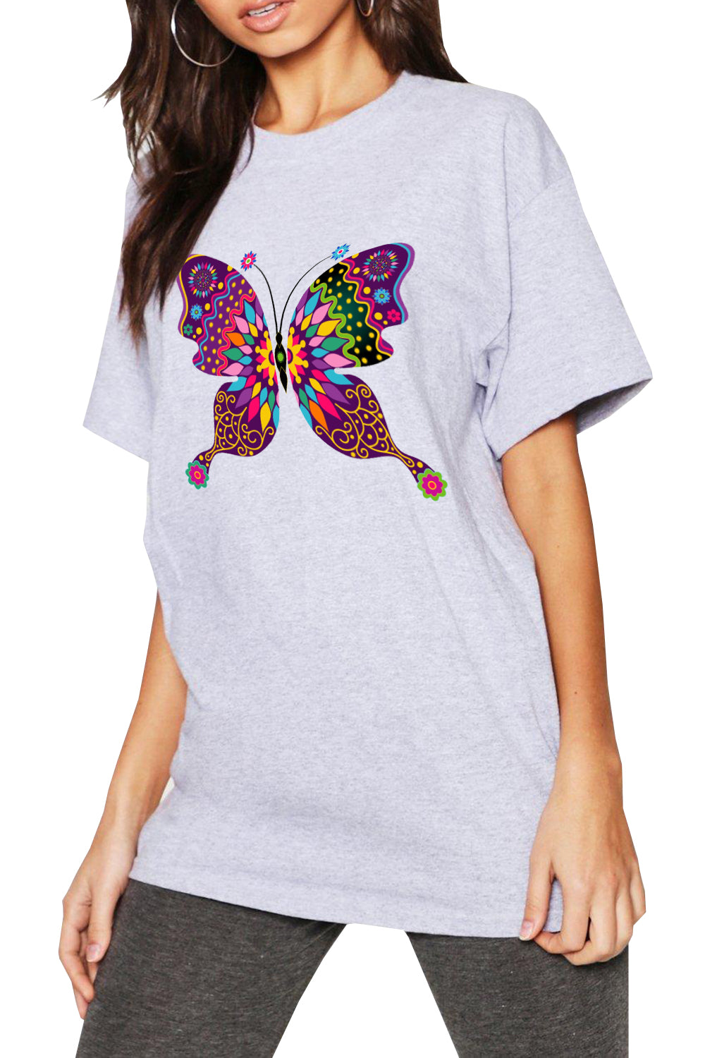 Lyla Doodle Butterfly Baggy Boyfriend Top