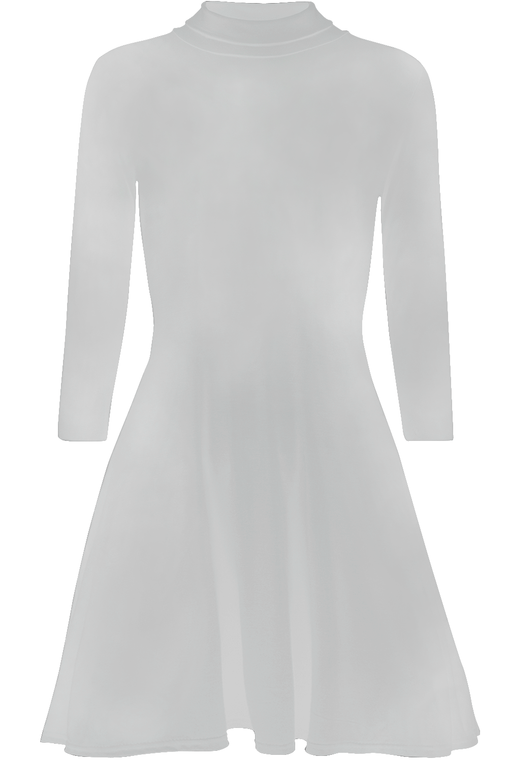 Elsie Polo Neck Long Sleeve Flared Swing Dress