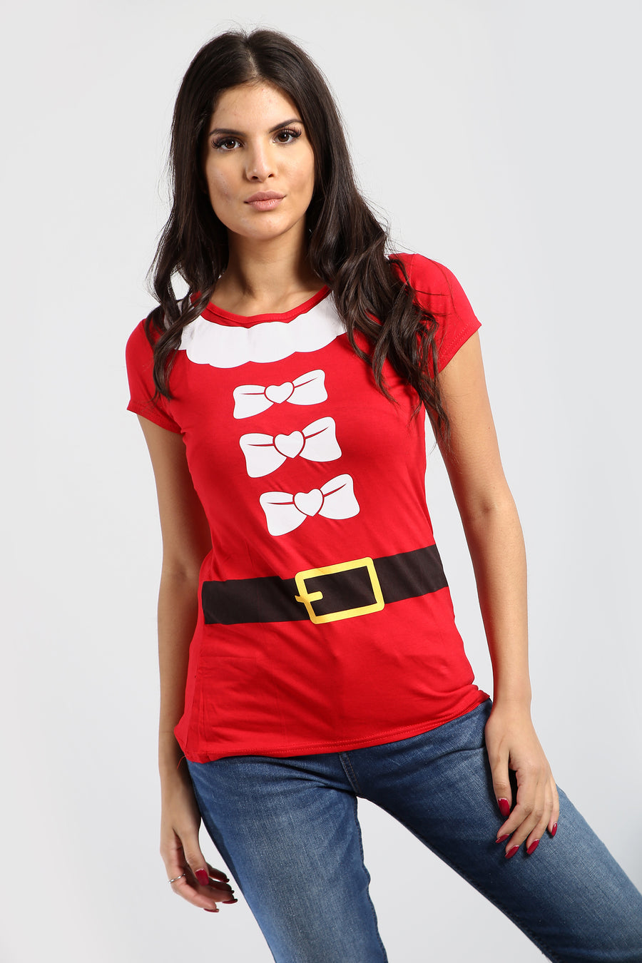 Summer Santa Suit Costume Christmas T Shirt Top