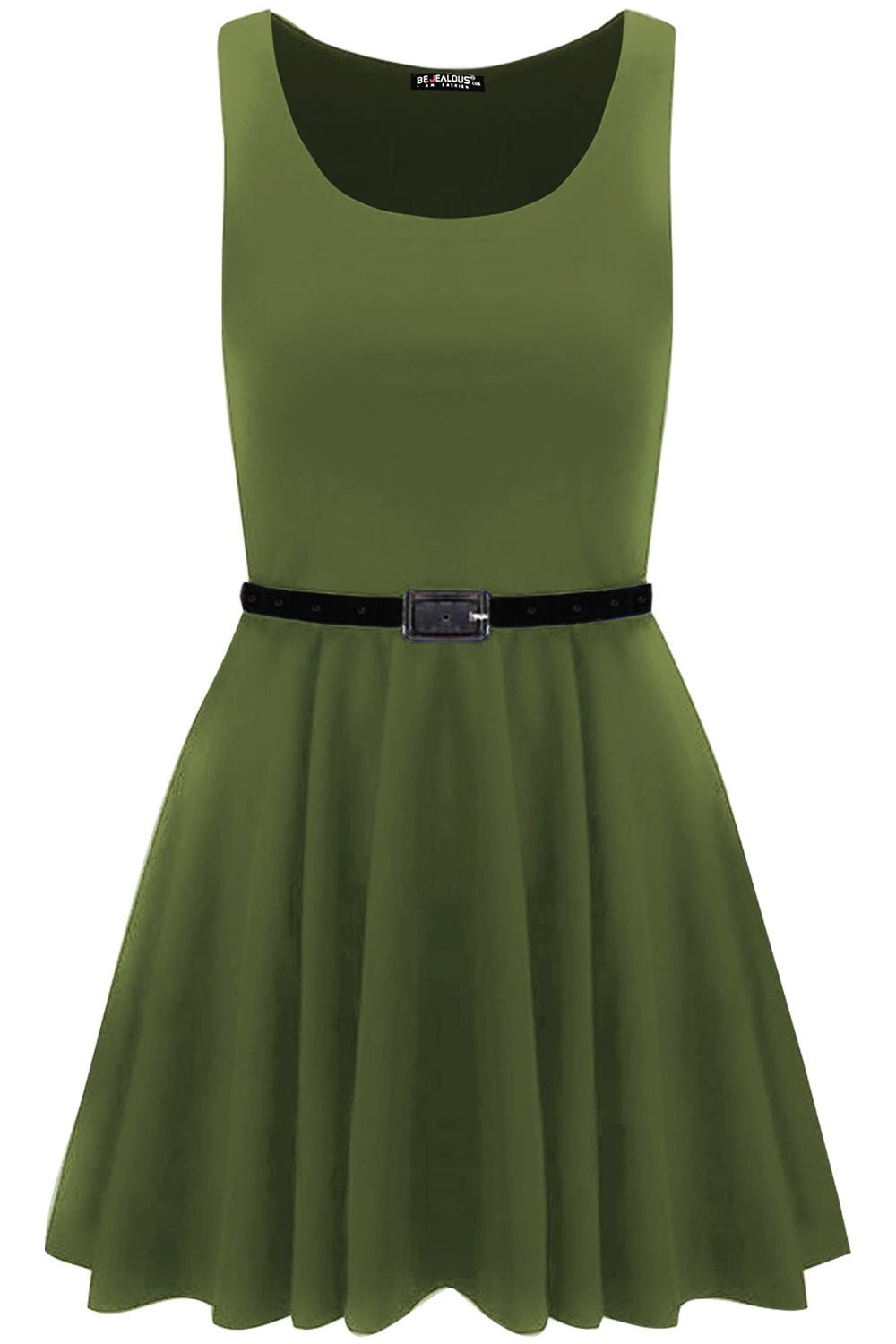 Lily Belted Sleeveless Franki Skater Dress