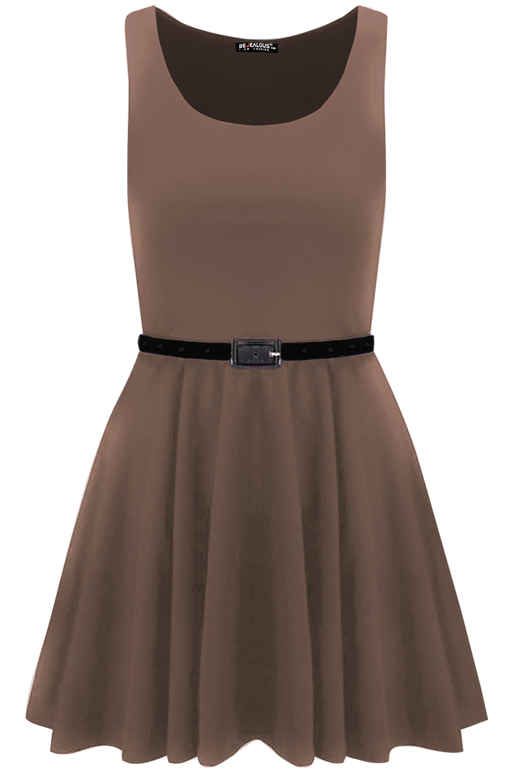 Lily Belted Sleeveless Franki Skater Dress