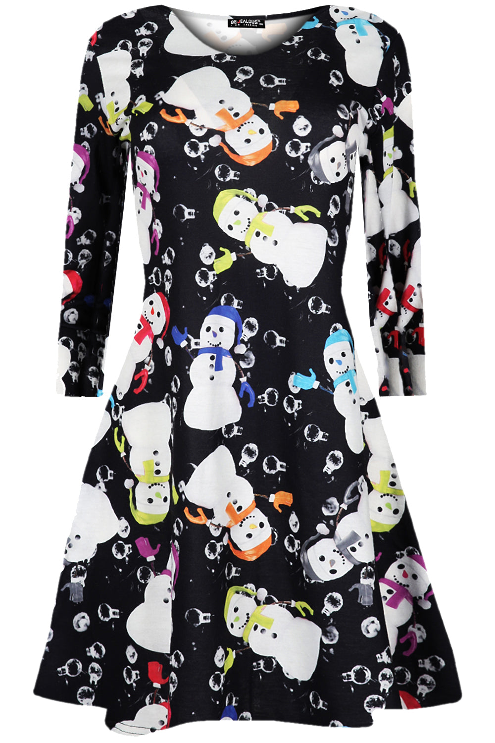 Ruby Long Sleeve Christmas Print Dress