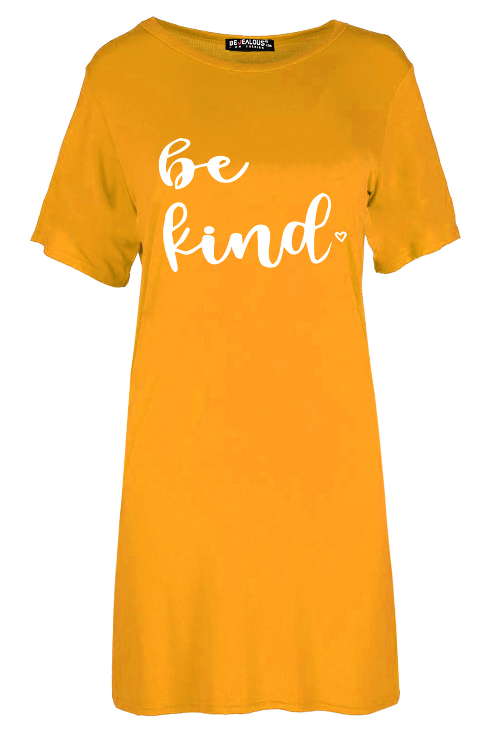 Mia Be kind Heart Oversized Baggy T-Shirt Dress