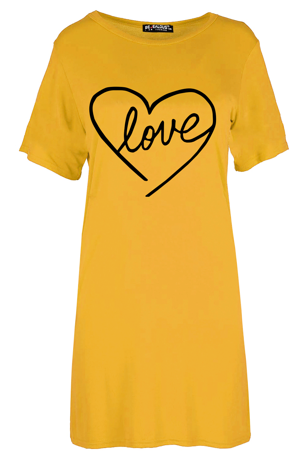 Ruby Love Heart Oversized Baggy T-Shirt Mini Dress