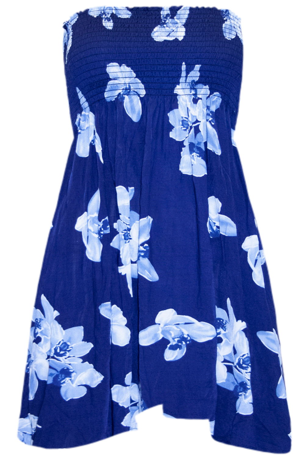 Sheered Bardot Red Floral Mini Swing Dress
