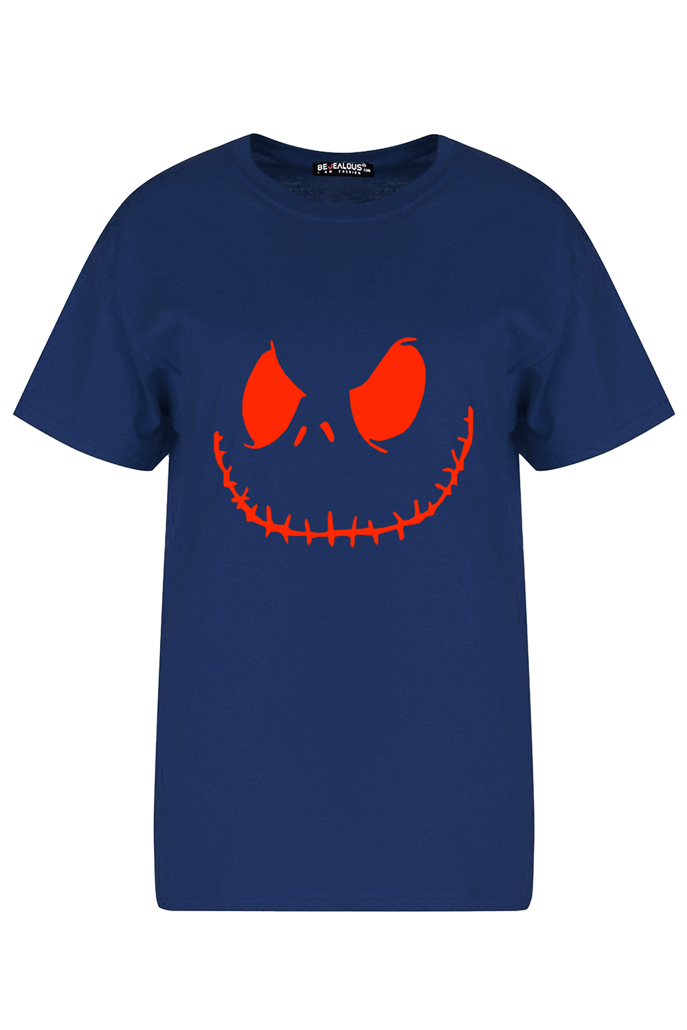 Daisy Halloween Scary Face Print T-Shirt