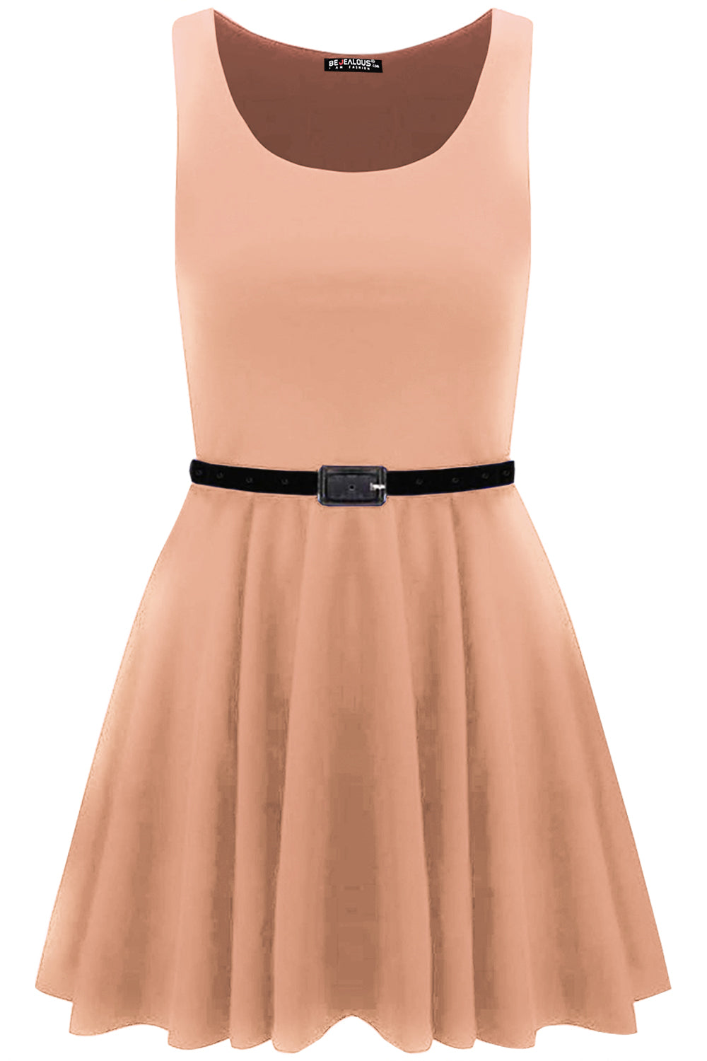 Lily Belted Sleeveless Franki Skater Dress