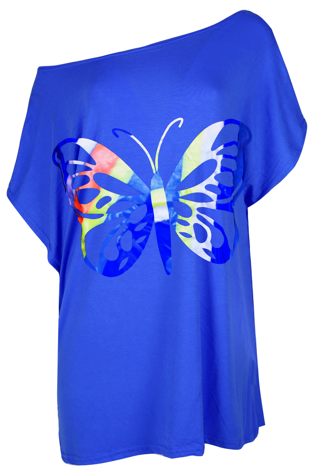 Lisa Rainbow Butterfly Batwing Oversized Baggy Basic T Shirt