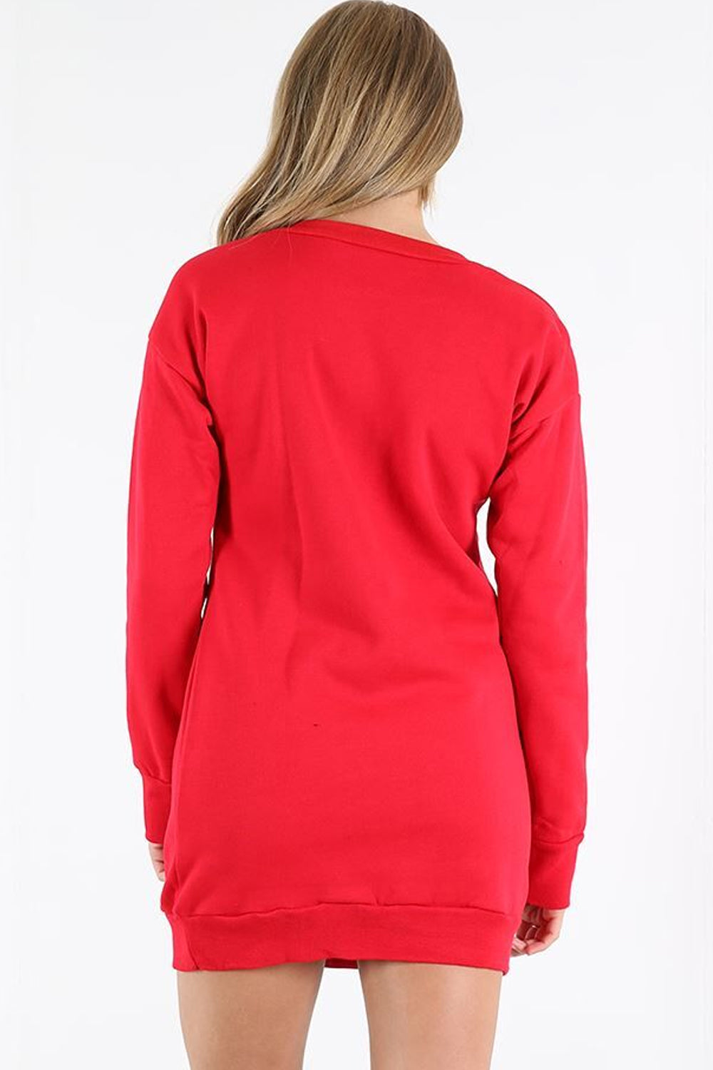 Long Sleeve Snowman Print Jumper Dress - bejealous-com