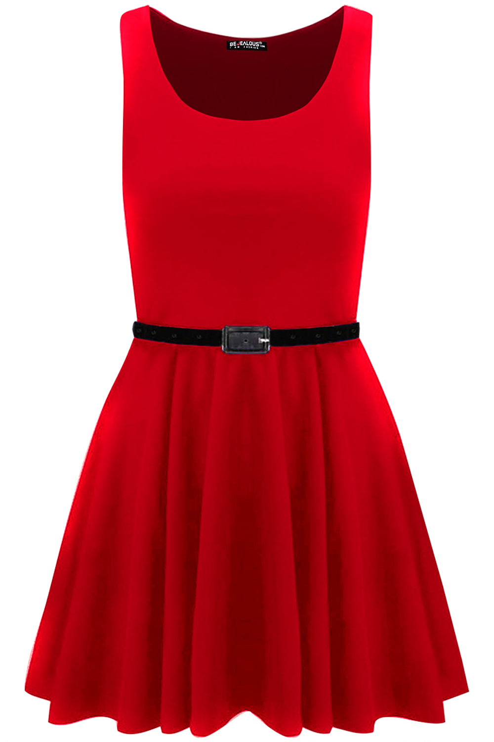 Lily Belted Sleeveless Franki Skater Dress