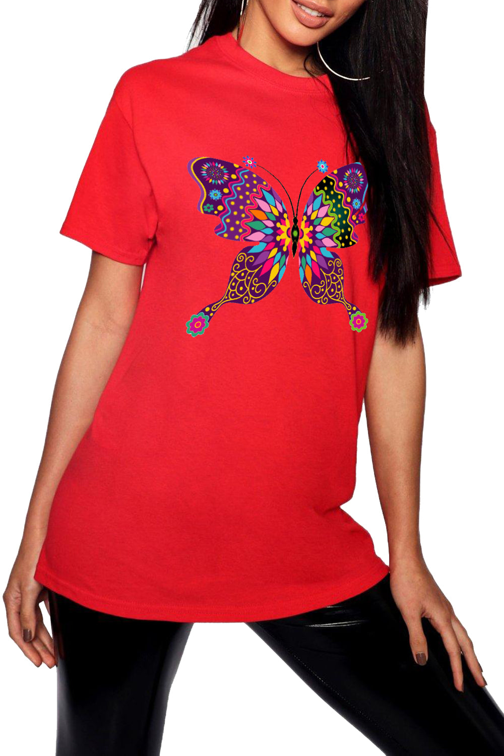Lyla Doodle Butterfly Baggy Boyfriend Top