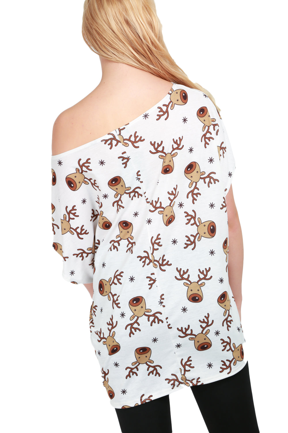 Mia Christmas Sleigh Santa Hat Tree Baggy T Shirt