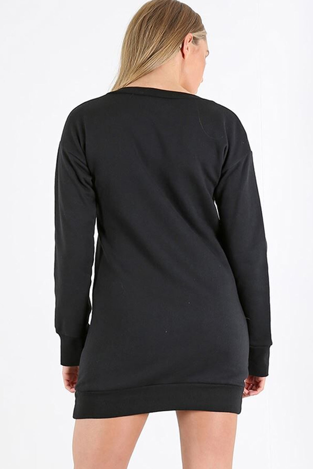 Long Sleeve Christmas Print Jumper Dress - bejealous-com