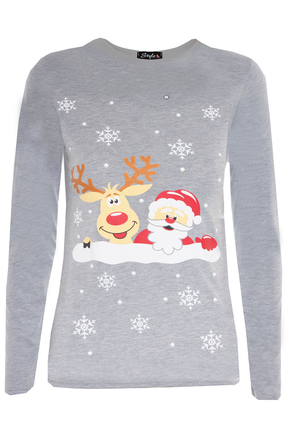 Scarlett Long Sleeve Christmas Print Tshirt