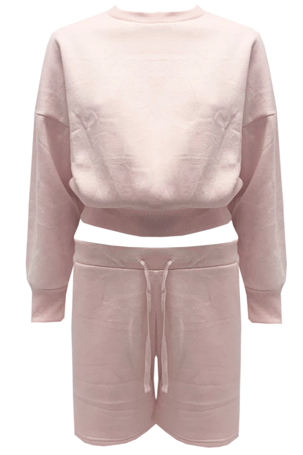 Leah Fleece Shorts Baggy 2 Pcs Sweatshirt Sets