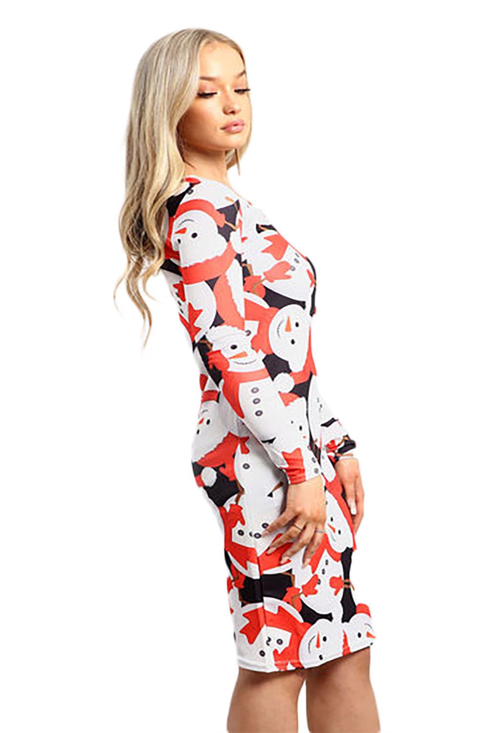 Isla Christmas Santa Reindeer Snowman Hat Tree Bodycon Dress