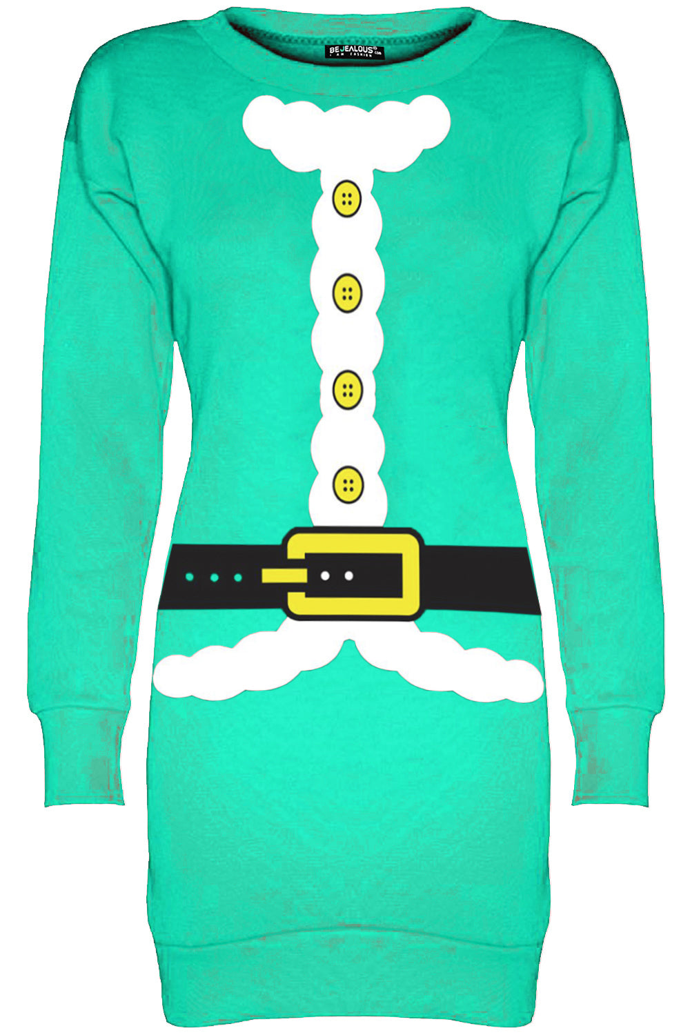 Long Sleeve Christmas Elf Jumper Dress
