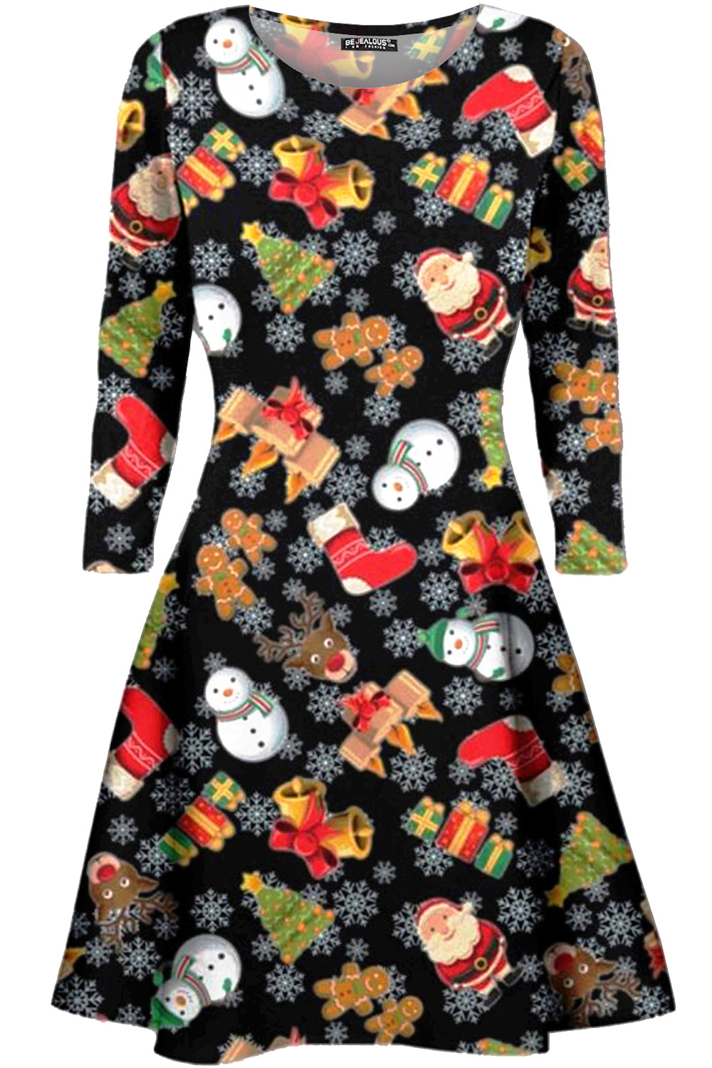 Mila Christmas Xmas Smock Swing Dress
