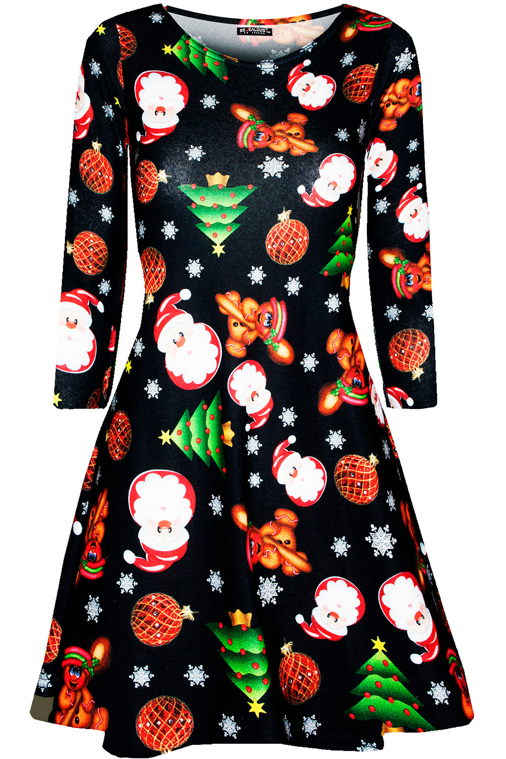 Mila Christmas Xmas Smock Swing Dress