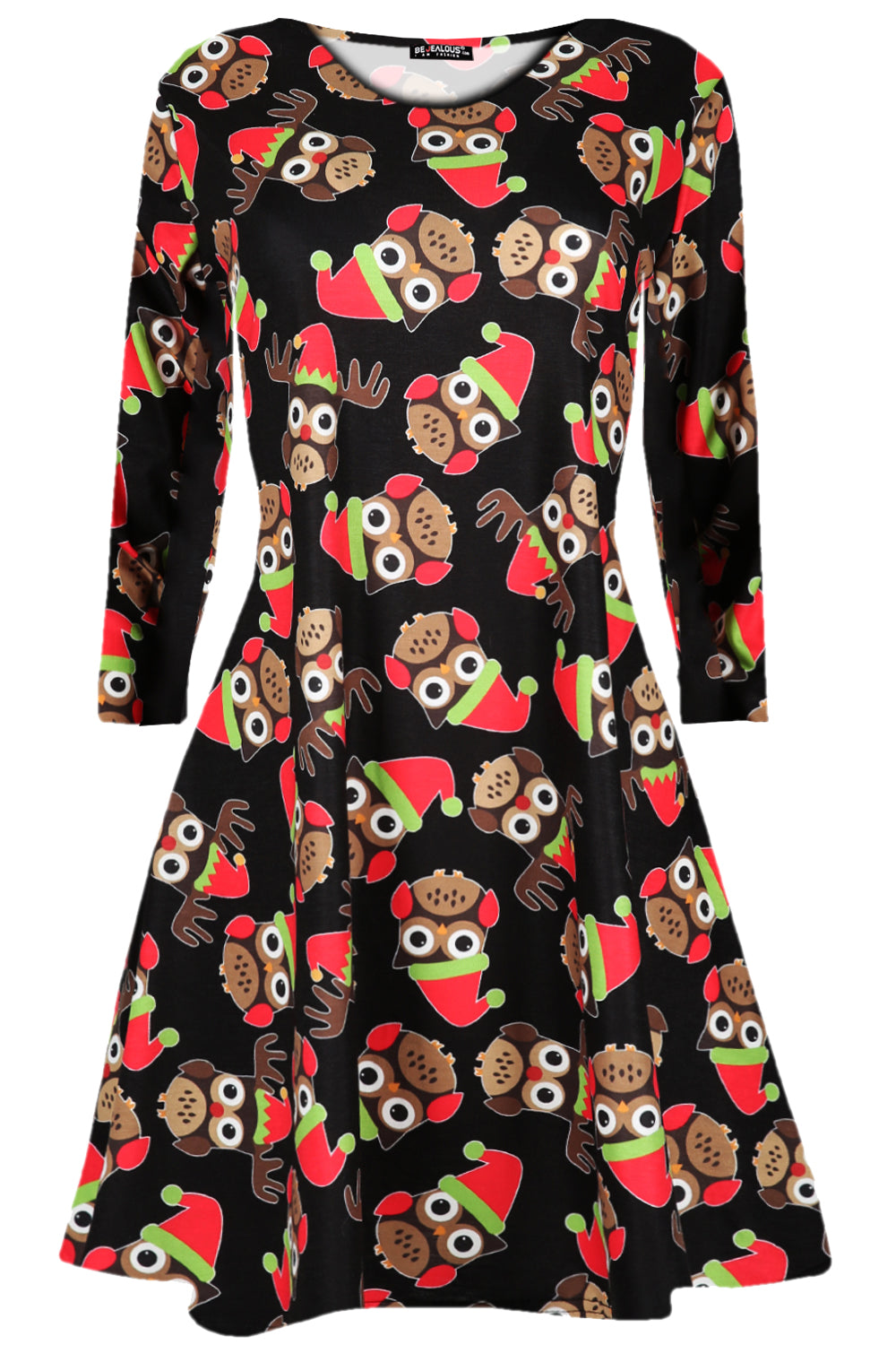 Ruby Long Sleeve Christmas Print Dress