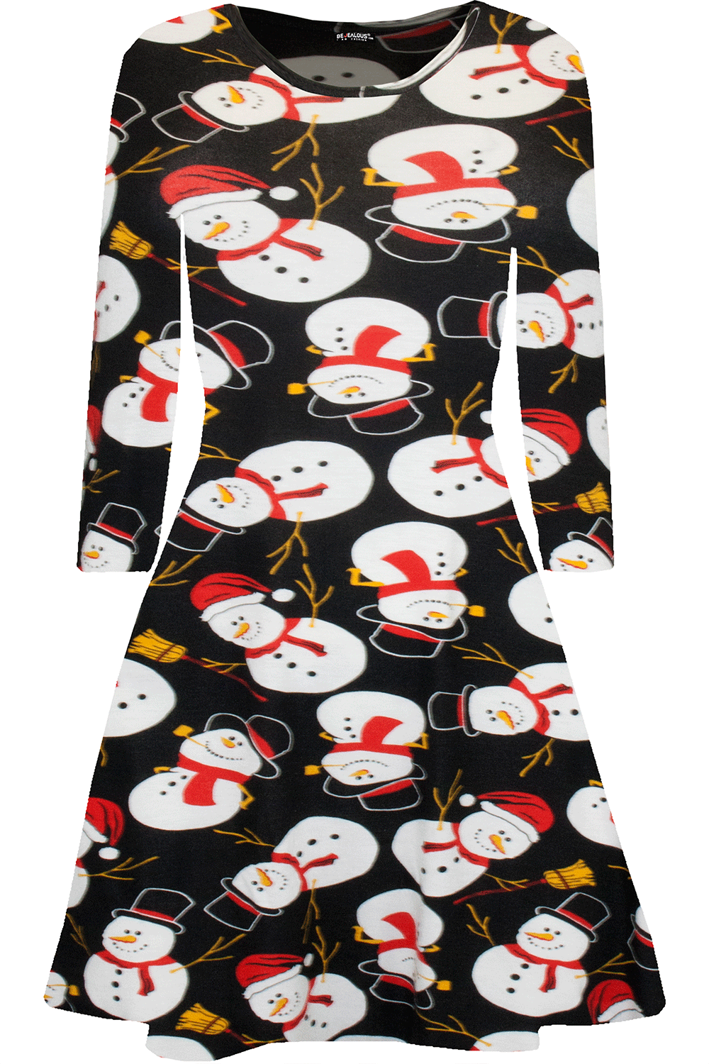 Ruby Long Sleeve Christmas Print Dress