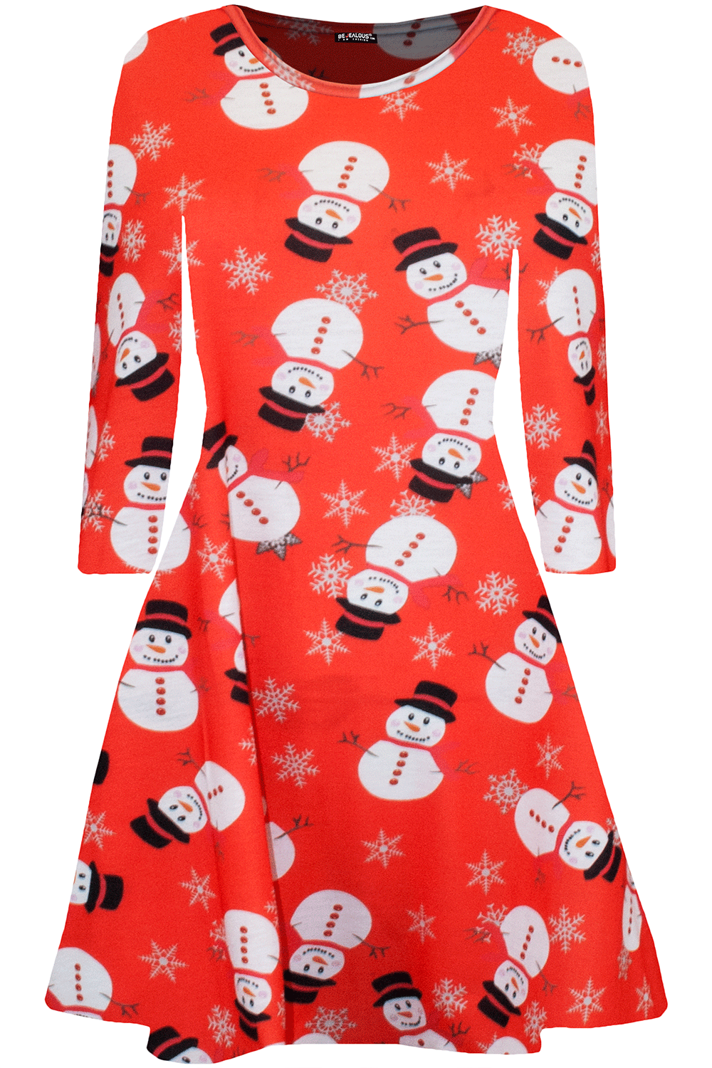 Ruby Long Sleeve Christmas Print Dress