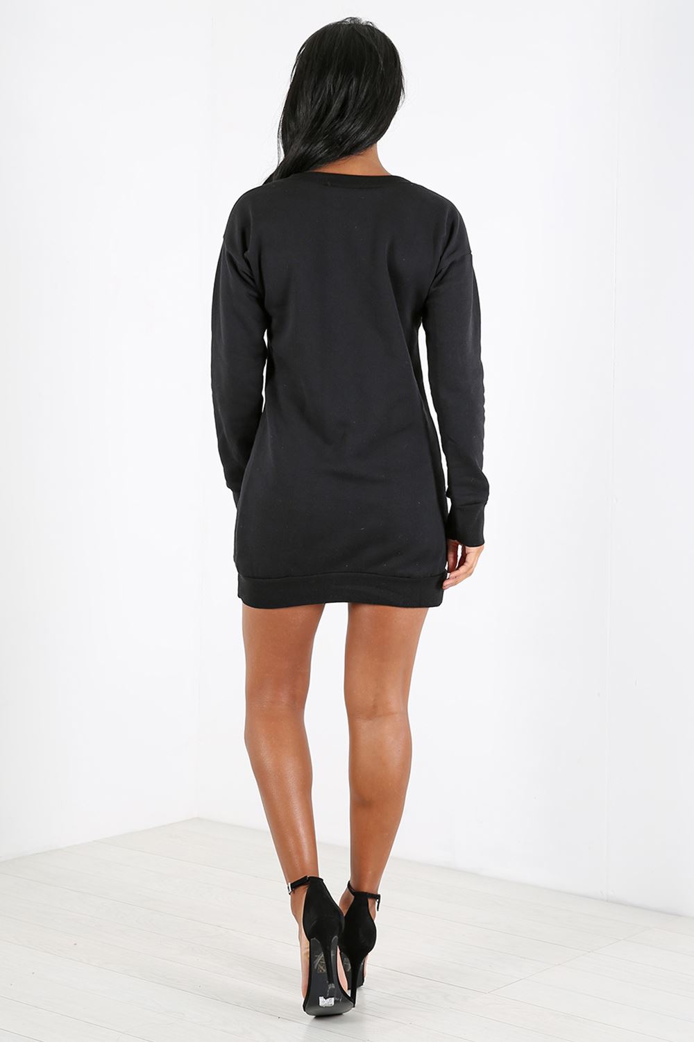 Long Sleeve Christmas Print Jumper Dress