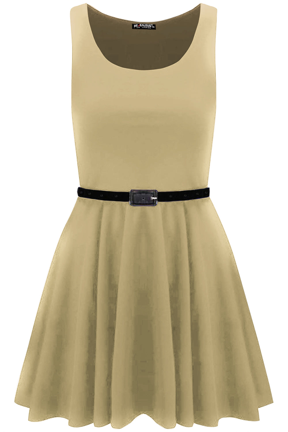 Lily Belted Sleeveless Franki Skater Dress