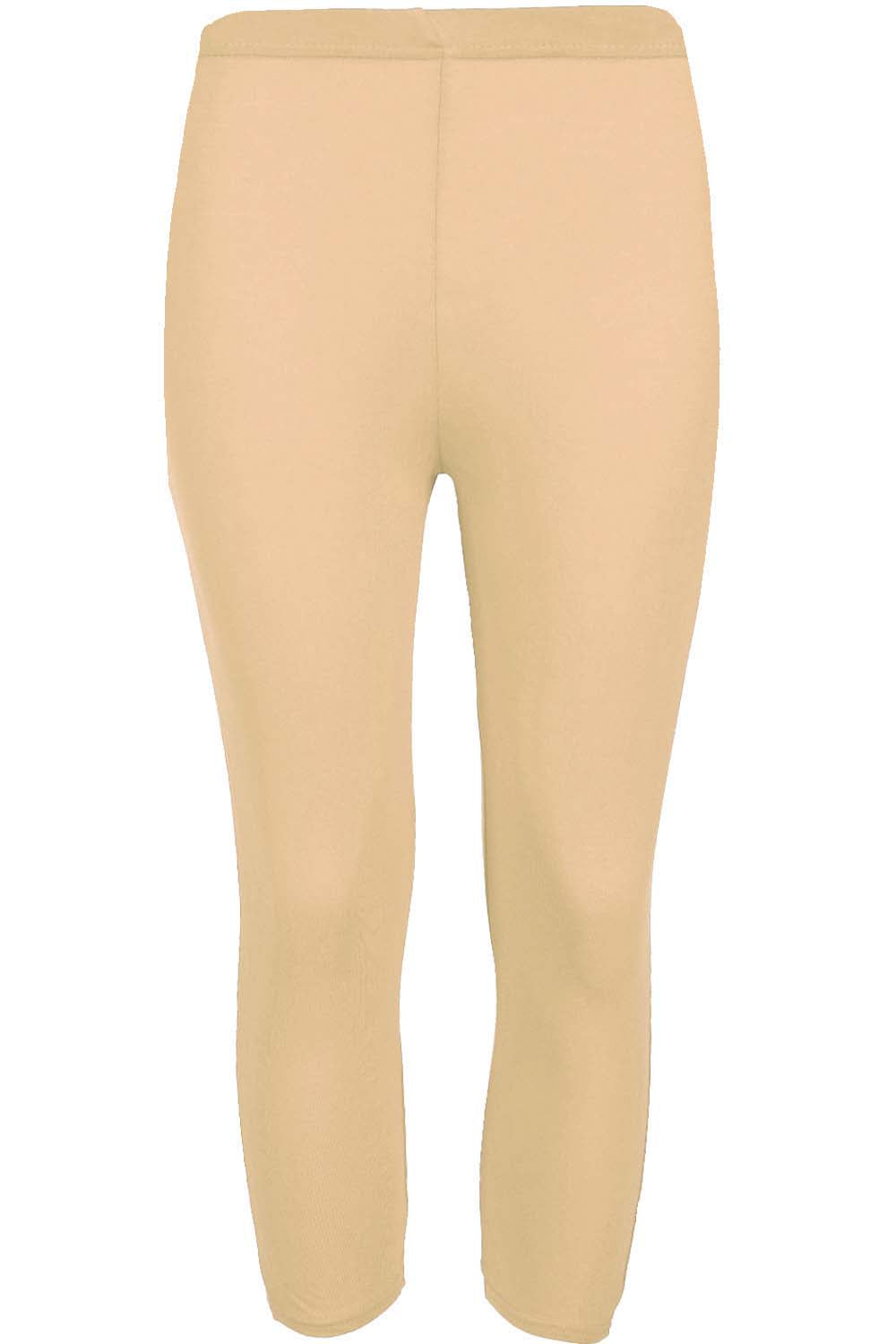 Mia 3/4 Length Plain Jersey Workout Leggings