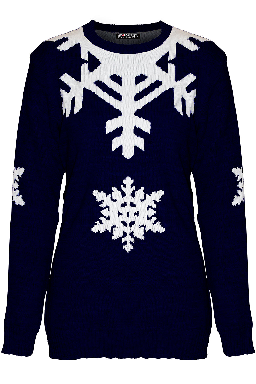 Long Sleeve Snowflake Christmas Jumper - bejealous-com