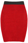 High Waisted Red Mini Tube Skirt - bejealous-com
