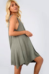 Sleeveless Hanky Hem Basic Mini Dress - bejealous-com