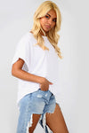 Basic Oversize White Short Sleeve Tshirt - bejealous-com