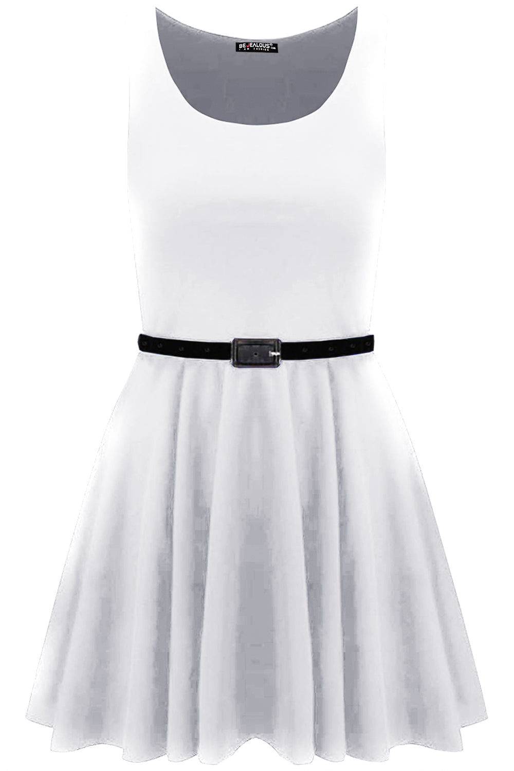 Lily Belted Sleeveless Franki Skater Dress