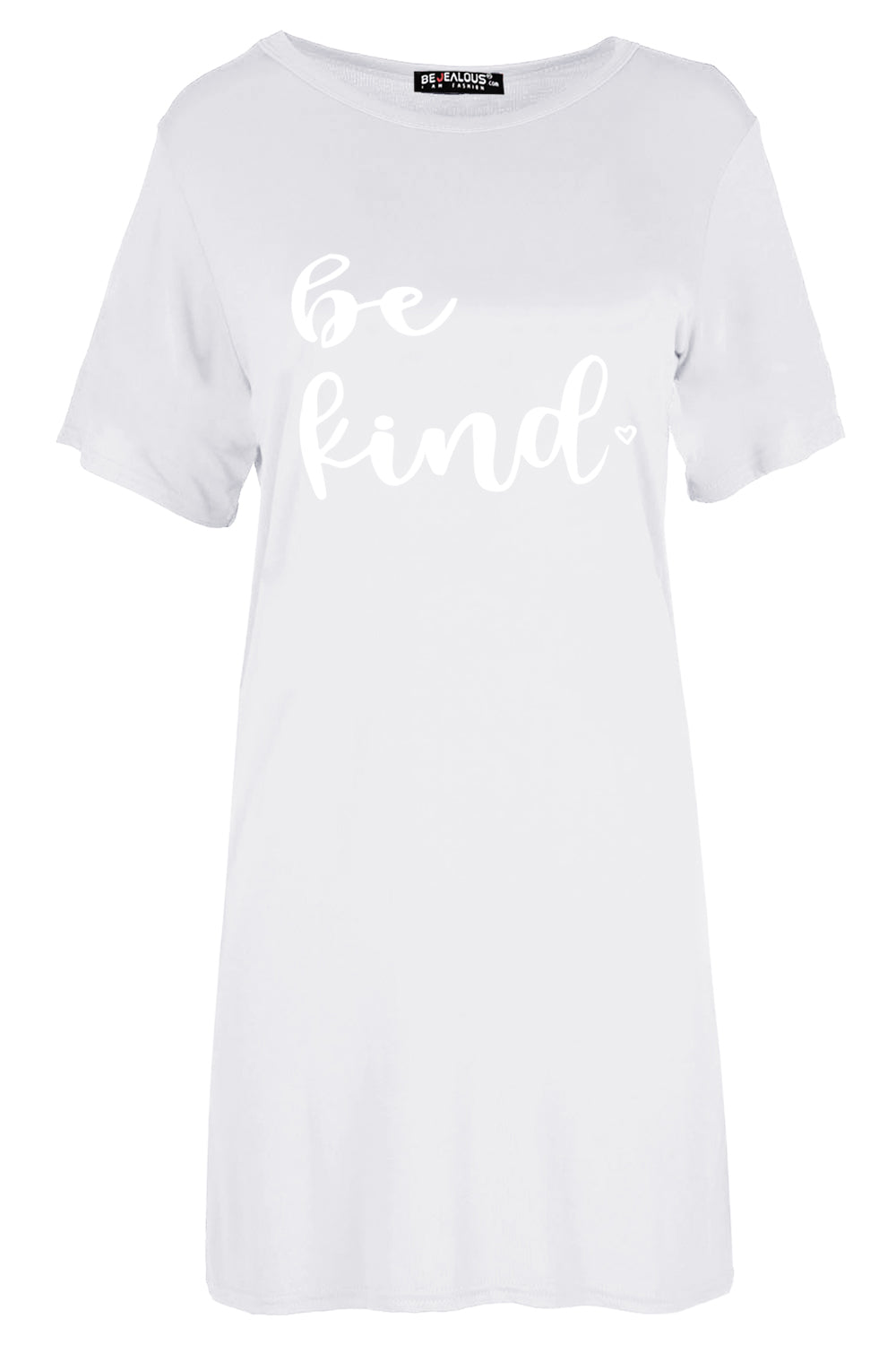 Mia Be kind Heart Oversized Baggy T-Shirt Dress