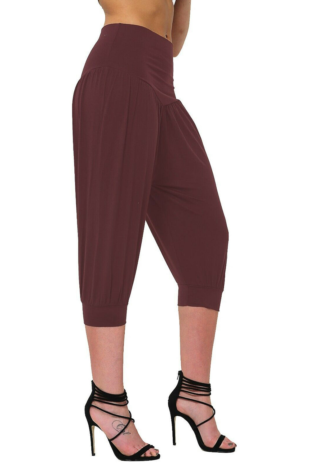 Lola 3/4 Length Ali Baba Plain Harem Pants