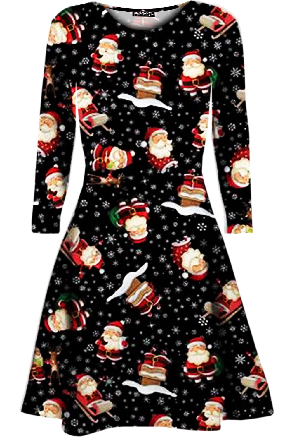 Mila Christmas Long Sleeve Swing Dress